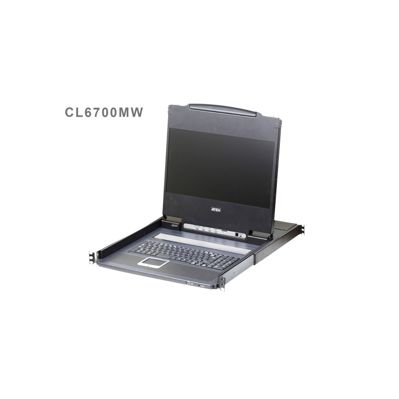 ATEN Consola LCD single rail (HDMI   DVI   VGA, USB) CL6700MW-ATA-XG