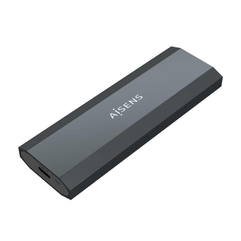 AISENS Caja Externa M.2 (NGFF) ASM2-017B SATA NVMe a Usb3.1 Gen2, Gris ASM2-018GR