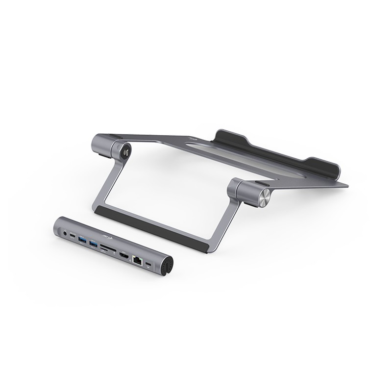 i-tec Metal Cooling Pad for notebooks (up-to 15.6”) with USB-C Docking Station (Power Delivery 100 W C31METALDOCKPADPD