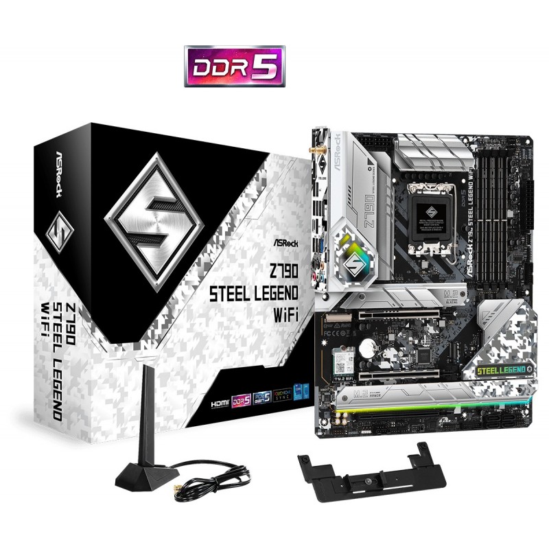Asrock Z790 Steel Legend WiFi - LGA 1700 - ATX - Intel Z790 90-MXBKD0-A0UAYZ