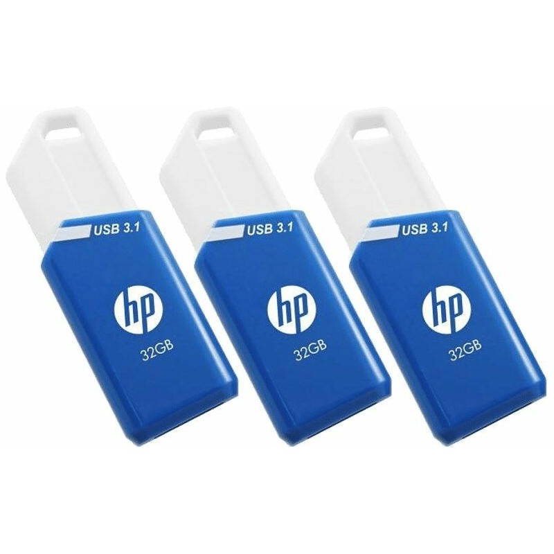 PNY x755w Triple Pack 32GB - USB Type-A - Azul, Blanco P-HPFD755W32X3-GE