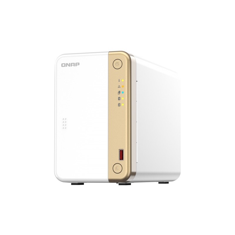 QNAP TS-262 NAS Torre Ethernet Oro, Blanco N4505 TS-262-4G