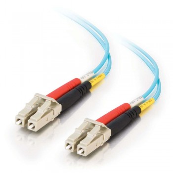 C2G Cable de fibra óptica multimodo dúplex de 5 m LC-LC 10 Gb 50 125 OM3 de PVC (LSZH), color azul c 85552