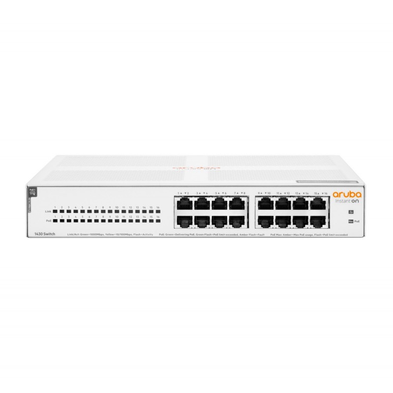 Hewlett Packard Enterprise Aruba Instant On 1430 16G Class4 PoE 124W No administrado L2 Gigabit Ethe R8R48AABB