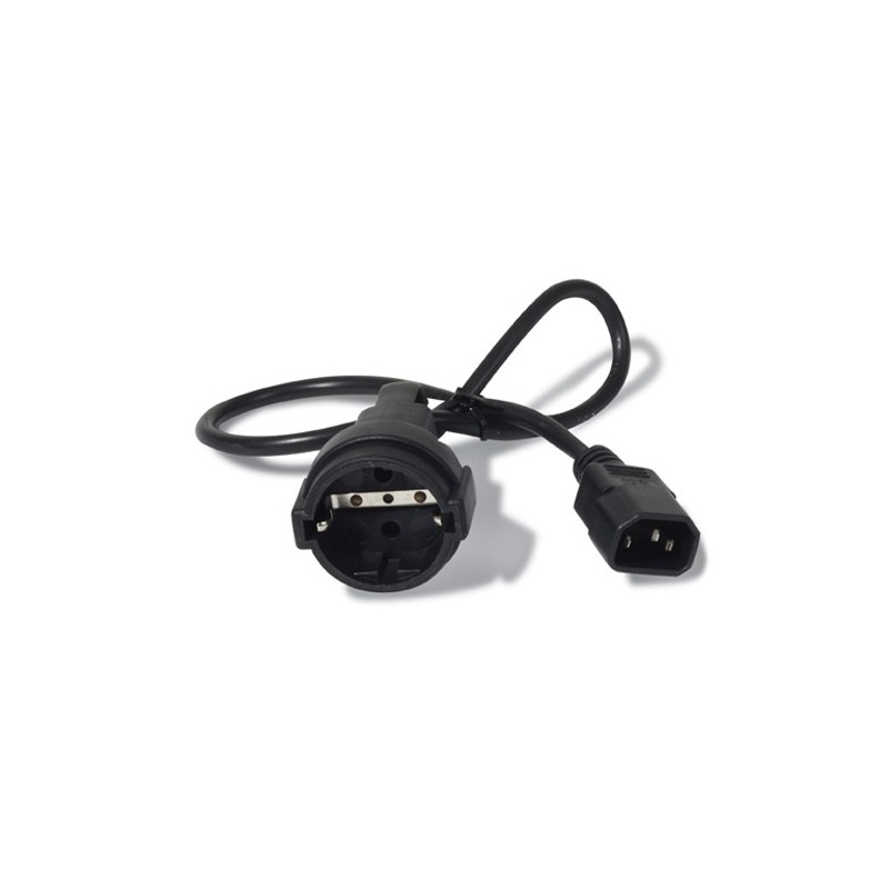 APC AP9880 cable de transmisión Negro 0,6 m C14 acoplador CEE7 7