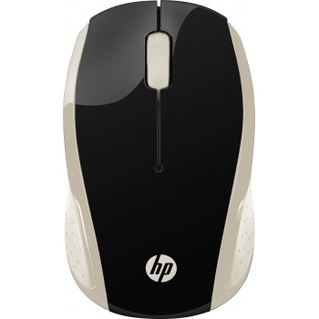 HP Ratón inalámbrico 200 (Dorado) Negro, Oro 2HU83AA