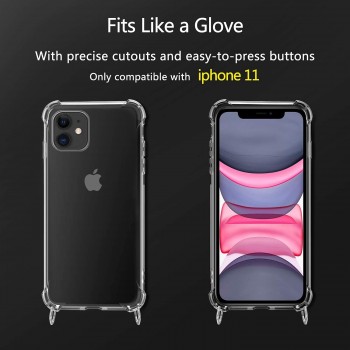 Funda para iPhone 11 con cordón, iPhone 11 de 6,1" CC-0703-TPUGS-IPH11-03