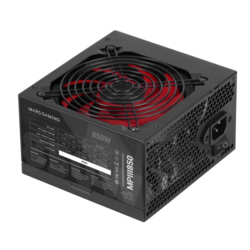 Mars Gaming MPIII850 Fuente Alimentación PC ATX 850W 5 Años 850W