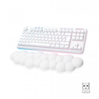 Logitech G G715 teclado RF Wireless + Bluetooth QWERTY Español Blanco 920-010454