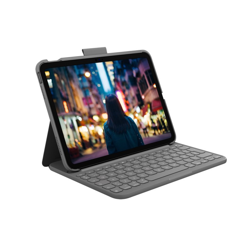Logitech Slim Folio Gris Bluetooth QWERTY Español 920-011426