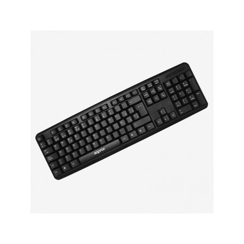 Approx APPMX220 teclado USB QWERTY Español Negro