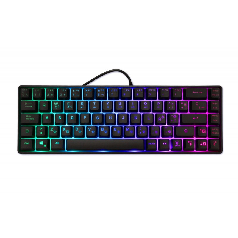 Deep Gaming mini TM065 teclado USB QWERTY Español Negro DG-TEC65-RGB