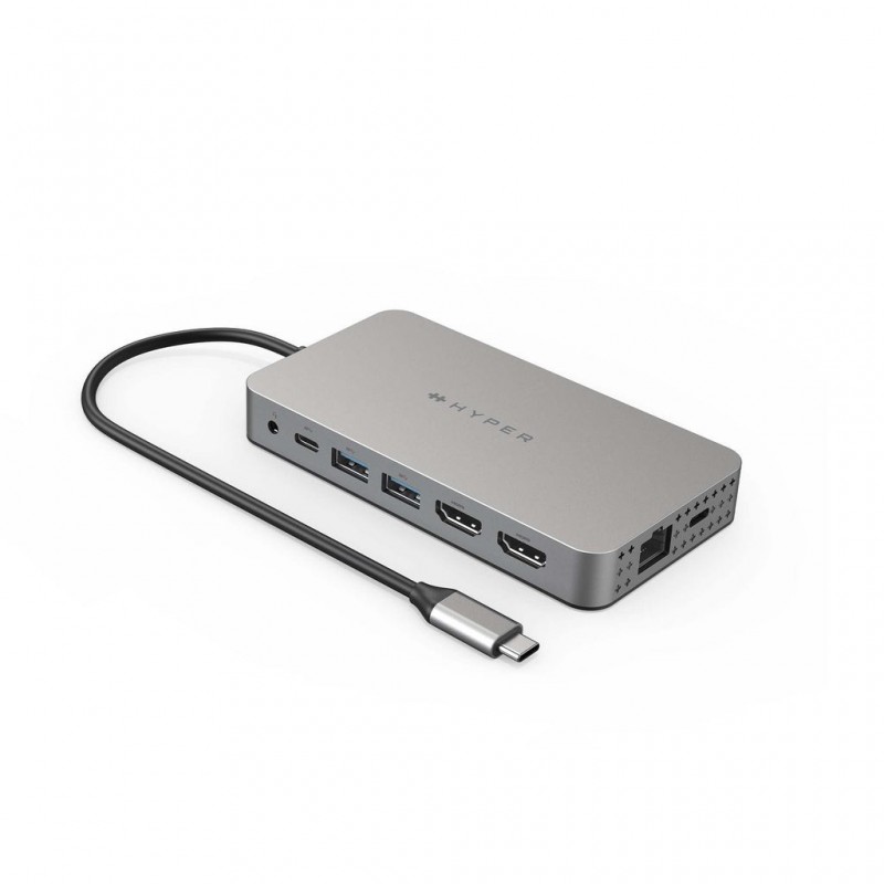Targus DUEL HDMI 10-IN1 USB 3.2 Gen 1 (3.1 Gen 1) Type-C 5000 Mbit s Acero inoxidable HDM1H-GL