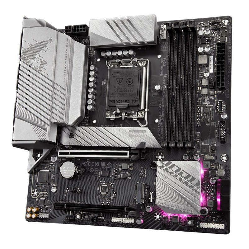 Gigabyte B760M AORUS ELITE AX - LGA 1700 - micro ATX - Intel B760 B760M AORUS ELITE AX G10