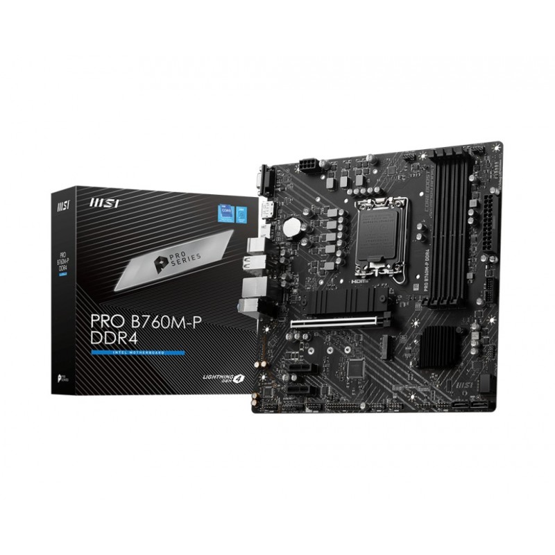 MSI PRO B760M-P DDR4 - LGA 1700 - micro ATX - Intel B760 911-7E02-006