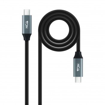 Nanocable Cable USB 3.2 Gen2x2 20Gbps 5A 100W 4K 60Hz USB-C M-USB-C M, 1 m 10.01.4301