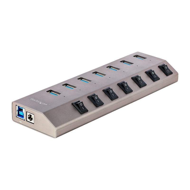 StarTech.com Hub USB-C Autoalimentado de 7 puertos con Interruptores Individuales - Concentrador USB 5G7AIBS-USB-HUB-EU
