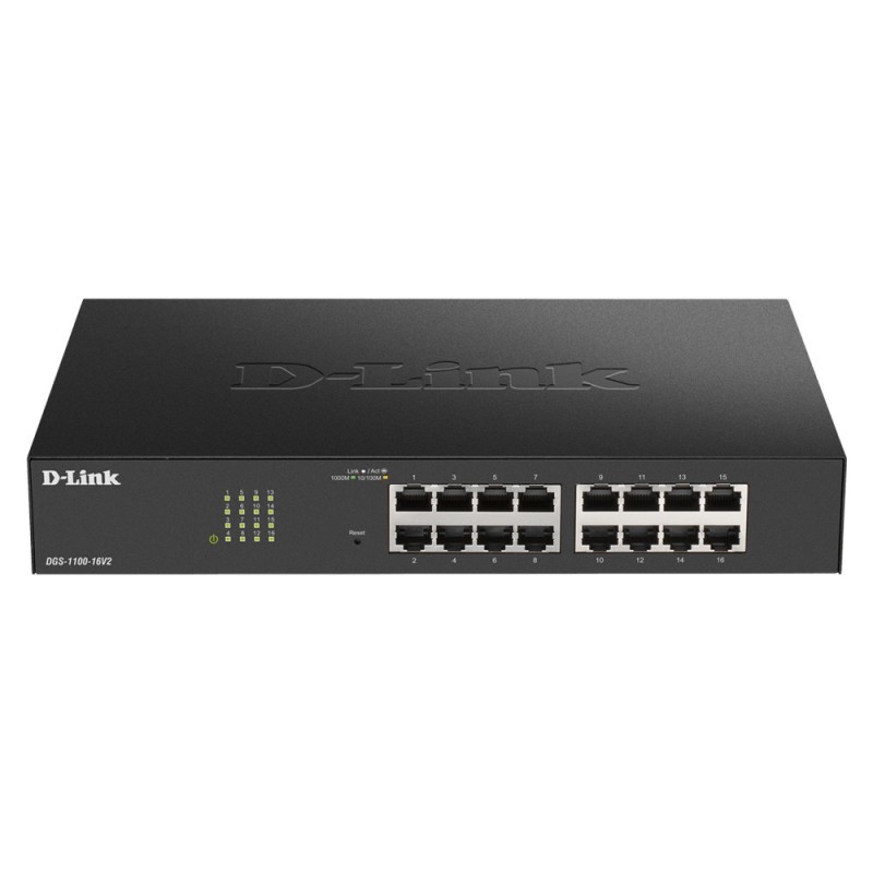 D-Link DGS-1100-16V2 switch Gestionado L2 Gigabit Ethernet (10 100 1000) Negro DGS-1100-16V2 E