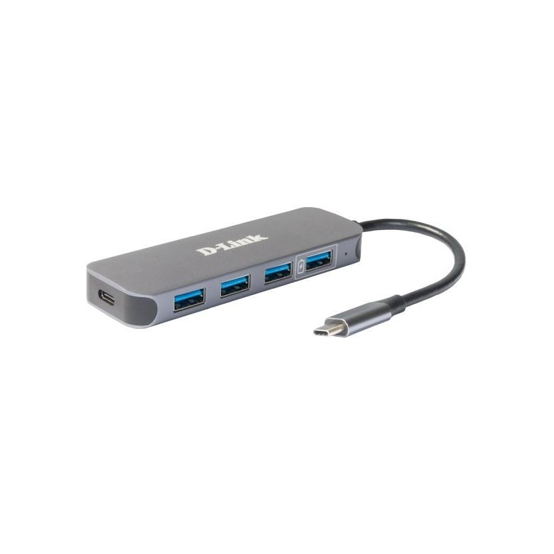 D-Link DUB-2340 hub de interfaz USB Tipo C 5000 Mbit s Gris