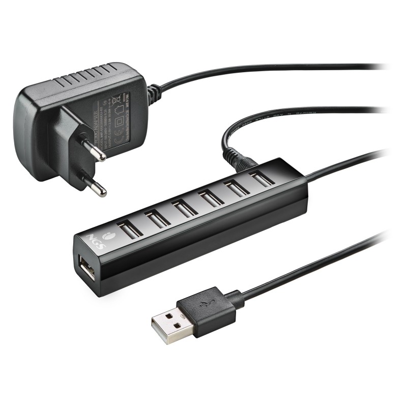 NGS IHUB7 TINY USB 2.0 480 Mbit s Negro IHUB7TINY
