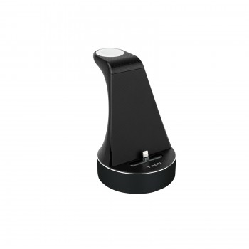 TooQ Base de Carga para Apple Watch y iPhone, Negro TQCD02L