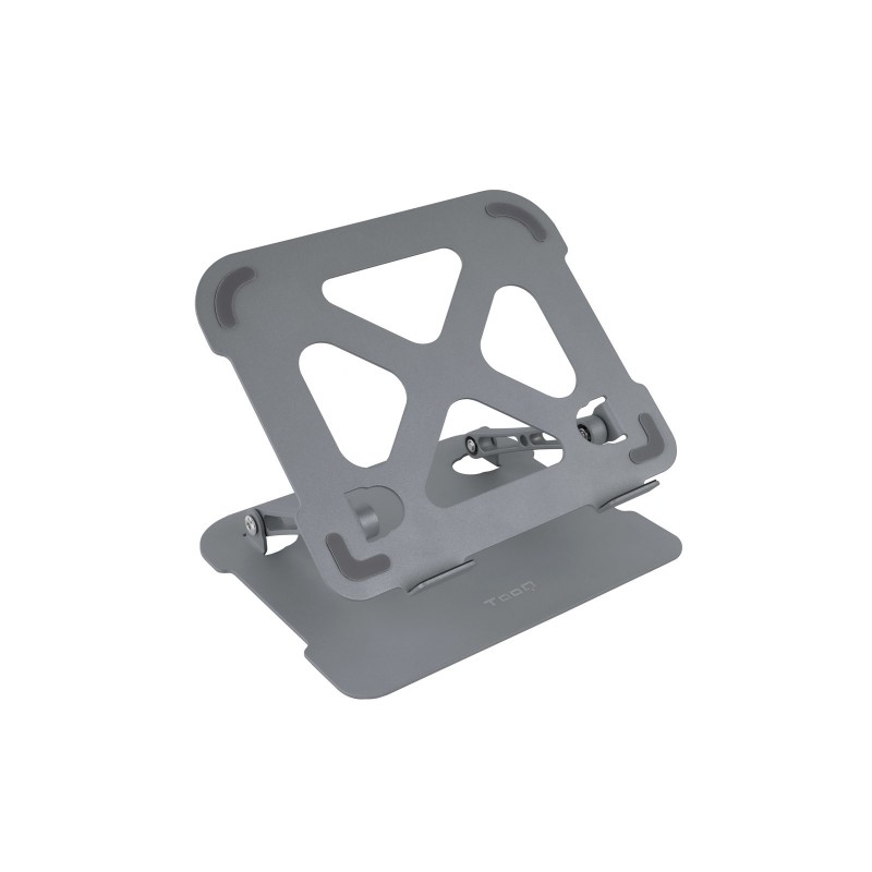 TooQ Soporte Elevador de Aluminio Ajustable Ergonómico para Portátiles, Gris TQLRS0012-AL-G