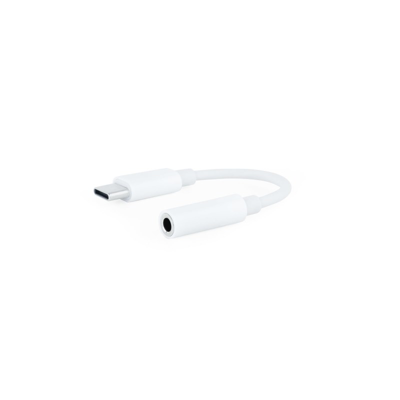 Nanocable Cable Adaptador Audio USB-C M a Jack 3.5 H, 11 cm, Blanco 10.24.1205-W