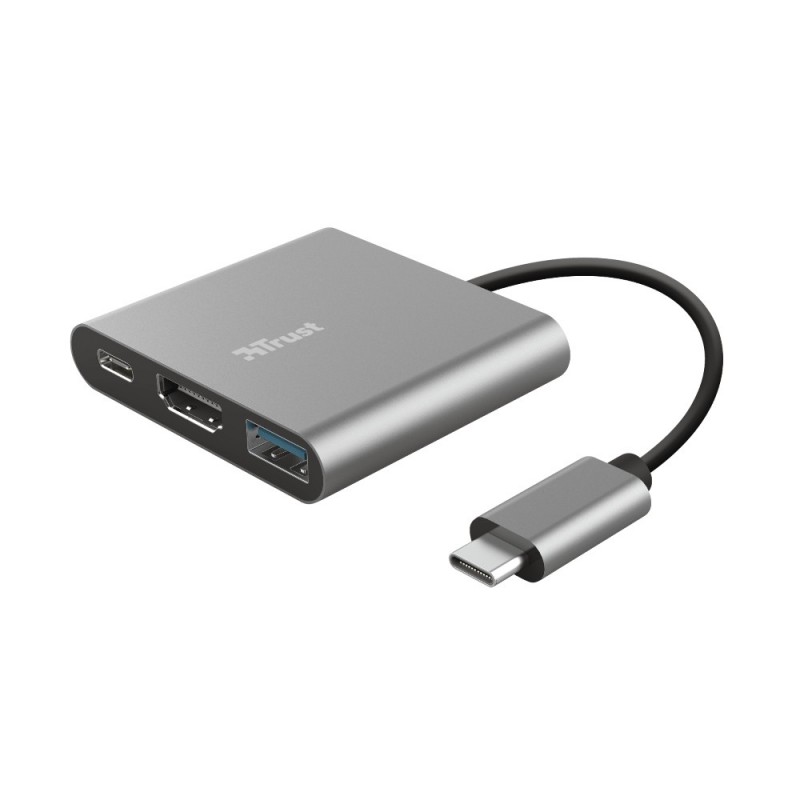 Trust Dalyx USB 3.2 Gen 1 (3.1 Gen 1) Type-C 5 Mbit s Aluminio, Negro 23772