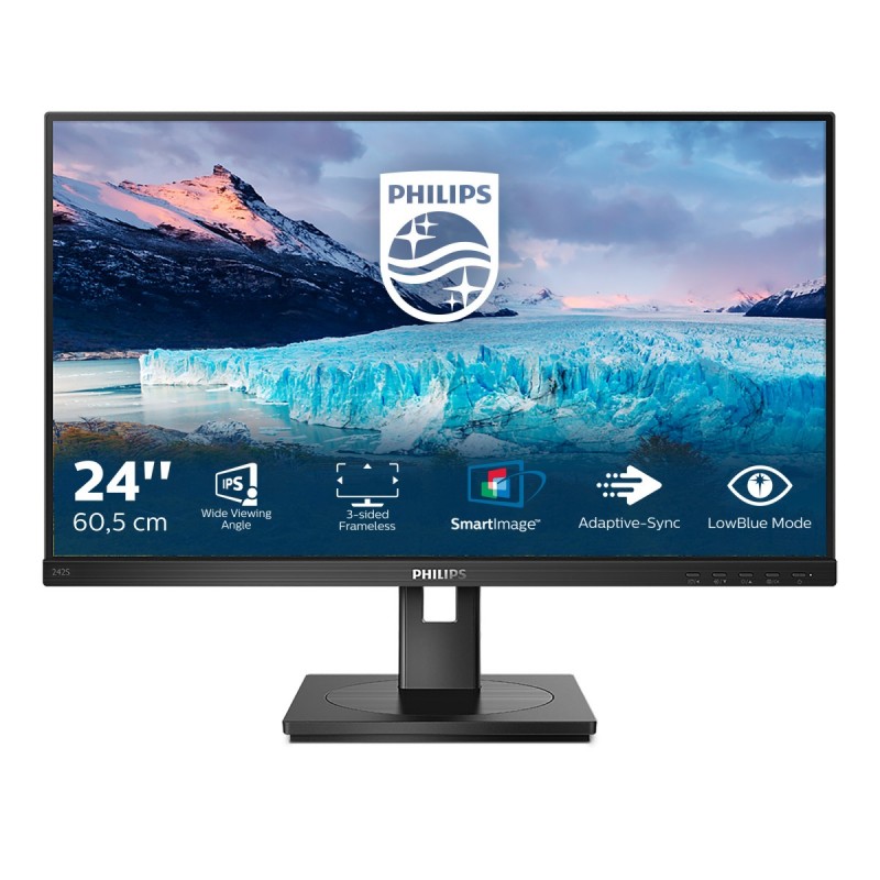 Philips S Line 242S1AE 00 - 23.8" Full HD - LED - Negro - 75Hz