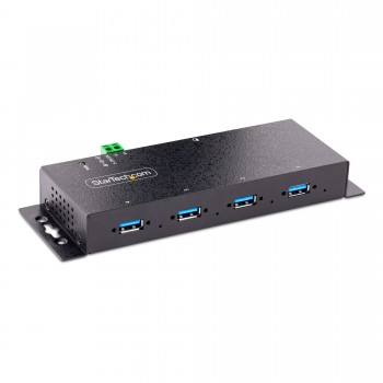 StarTech.com Hub Industrial USB 3.0 de 5Gbps de 4 Puertos - Concentrador USB con Protección de Picos 5G4AINDNP-USB-A-HUB