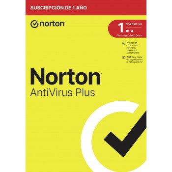 NortonLifeLock AntiVirus Plus Español Licencia básica 1 licencia 1 año 21433200