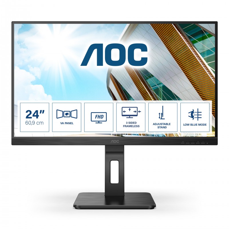 AOC P2 24P2QM - 23.8" Full HD - LED - Negro - 75Hz