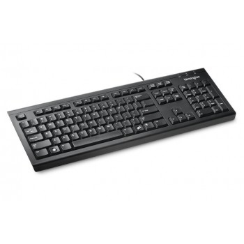 (Reacondicionado) Kensington ValuKeyboard - Teclado - PS 2, USB - Portugués - negro 1500109PT