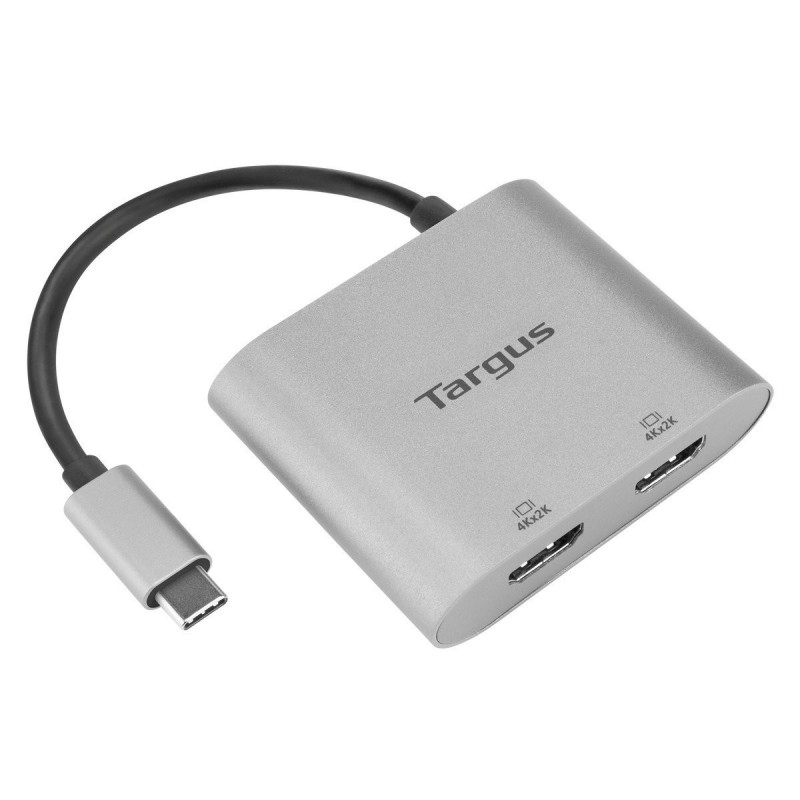 (Reacondicionado) Targus ACA947EU hub de interfaz USB 3.2 Gen 1 (3.1 Gen 1) Type-C Plata