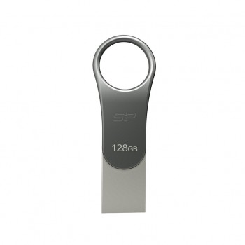 Silicon Power Mobile C80 128GB - USB Type-A   USB Type-C - Titanio SP128GBUC3C80V1S