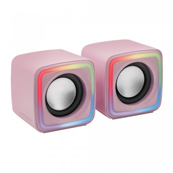 Mars Gaming MSCUBEP Altavoces Gaming RGB DSP 8W - Rosa