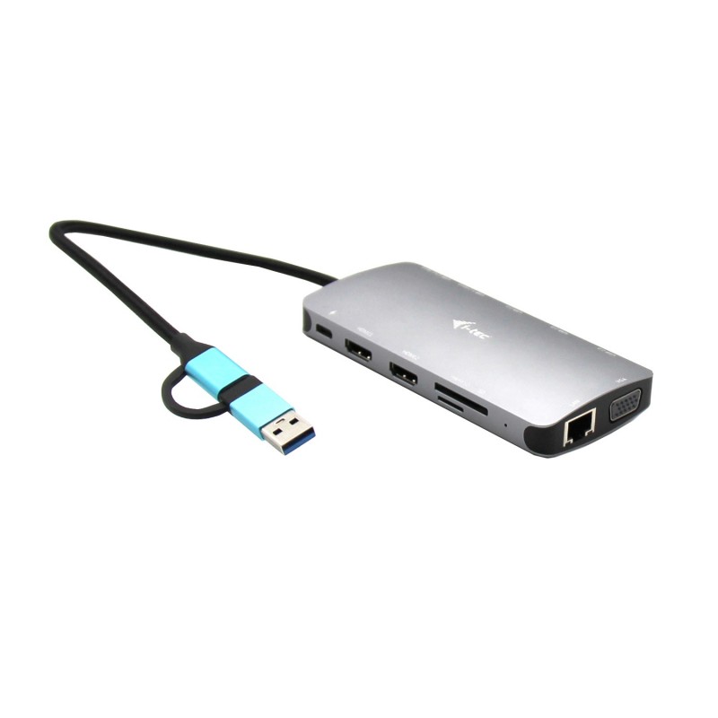 i-tec USB 3.0 USB-C Thunderbolt 3x Display Metal Nano Dock with LAN + Power Delivery 100 W CANANOTDOCKPD