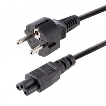 StarTech.com Cable de 3m de Alimentación de Repuesto para Ordenador Portátil, EU Schuko a C5, 2,5A 2 753E-3M-POWER-LEAD