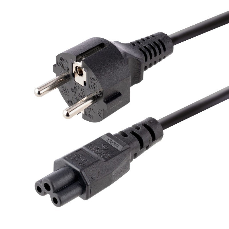 StarTech.com Cable de 3m de Alimentación de Repuesto para Ordenador Portátil, EU Schuko a C5, 2,5A 2 753E-3M-POWER-LEAD