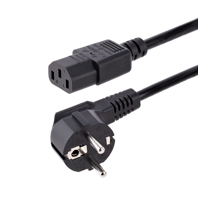 StarTech.com Cable de 3m (10 pies) de Alimentación para Ordenador, 18AWG, UE Schuko a C13, 250V 10A, 713E-3M-POWER-CORD