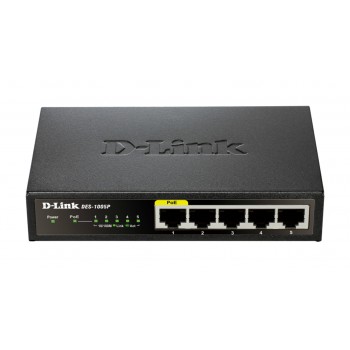 D-Link DES-1005P E switch No administrado L2 Fast Ethernet (10 100) Energía sobre Ethernet (PoE) Neg