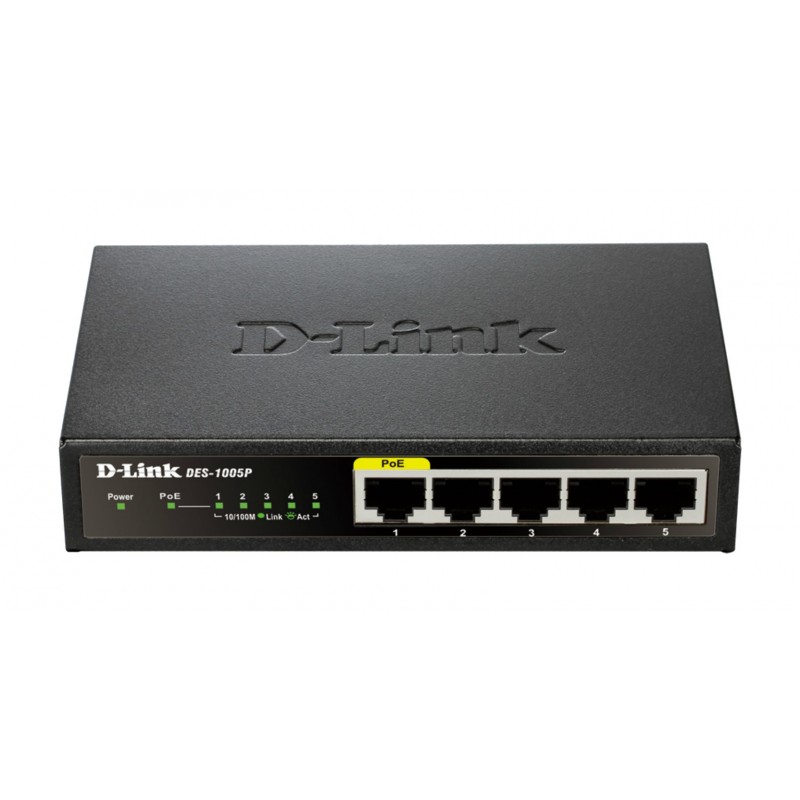 D-Link DES-1005P E switch No administrado L2 Fast Ethernet (10 100) Energía sobre Ethernet (PoE) Neg