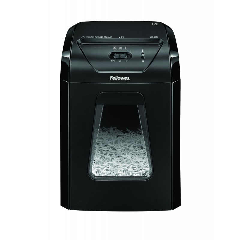 DESTRUCTORA FELLOWES 12C - CORTE EN PARTÍCULAS 4*40MM - PAPELERA CAPACIDAD 18 LITROS - BLOQUEO SEGUR 7120101