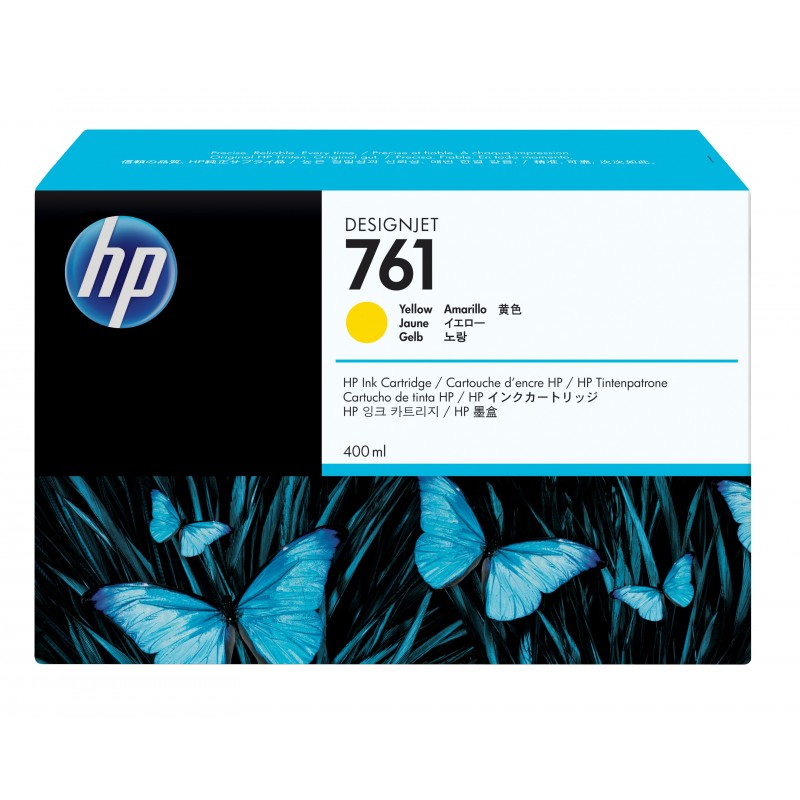 HP No 761 Ink Cart Yellow 400ml CM992A