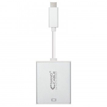 CABLE CONVERSOR USB-C A DISPLAYPORT ALUMINIO BLANCO 15CM 10.16.4104
