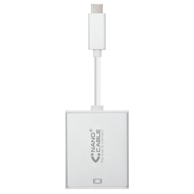 CABLE CONVERSOR USB-C A DISPLAYPORT ALUMINIO BLANCO 15CM 10.16.4104