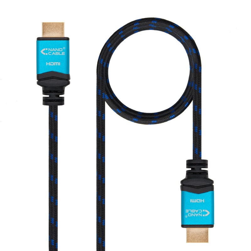 CABLE HDMI V2.0 4K 60HZ 18GBPS, AM-AM, NEGRO 0.5M NANOCABLE 10.15.3700