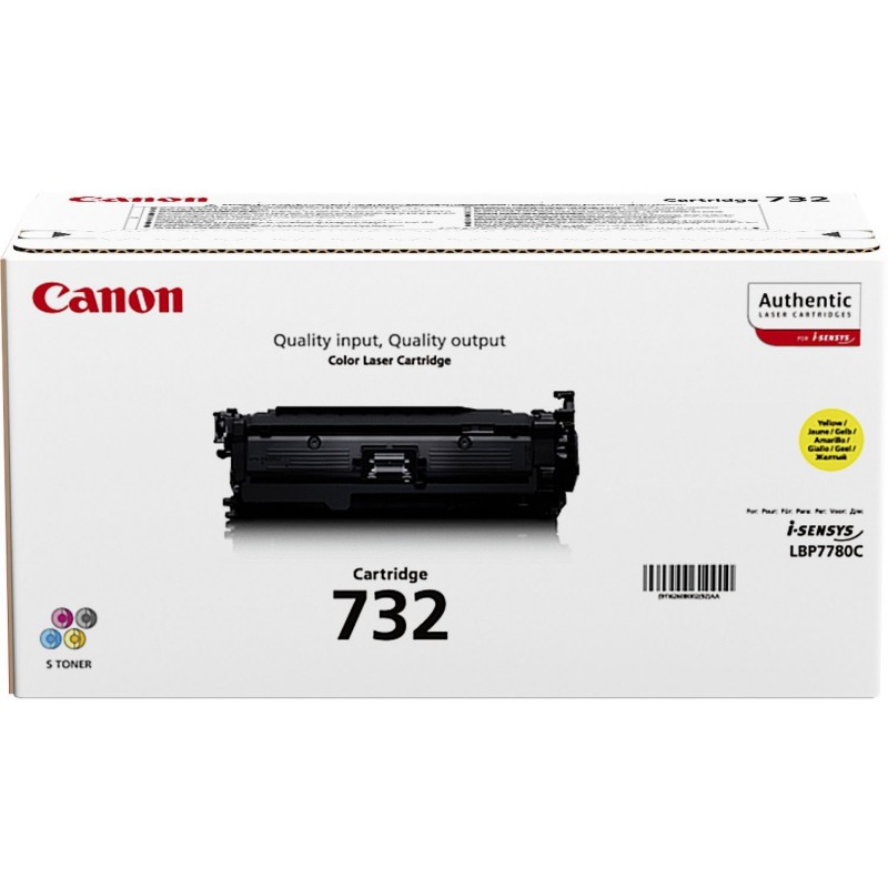 Canon 732 Y - Cartucho de tóner - 1 x amarillo - para i-SENSYS LBP7780Cx 6260B002