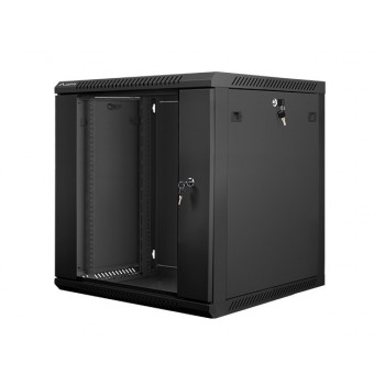 ARMARIO MURAL LANBERG WF01-6612-10B NEGRO - 19' 48.26CM - 12U - IP20 - 600X600X635MM - HASTA 60KG DE CARGA - ACCESORIOS MONTAJE