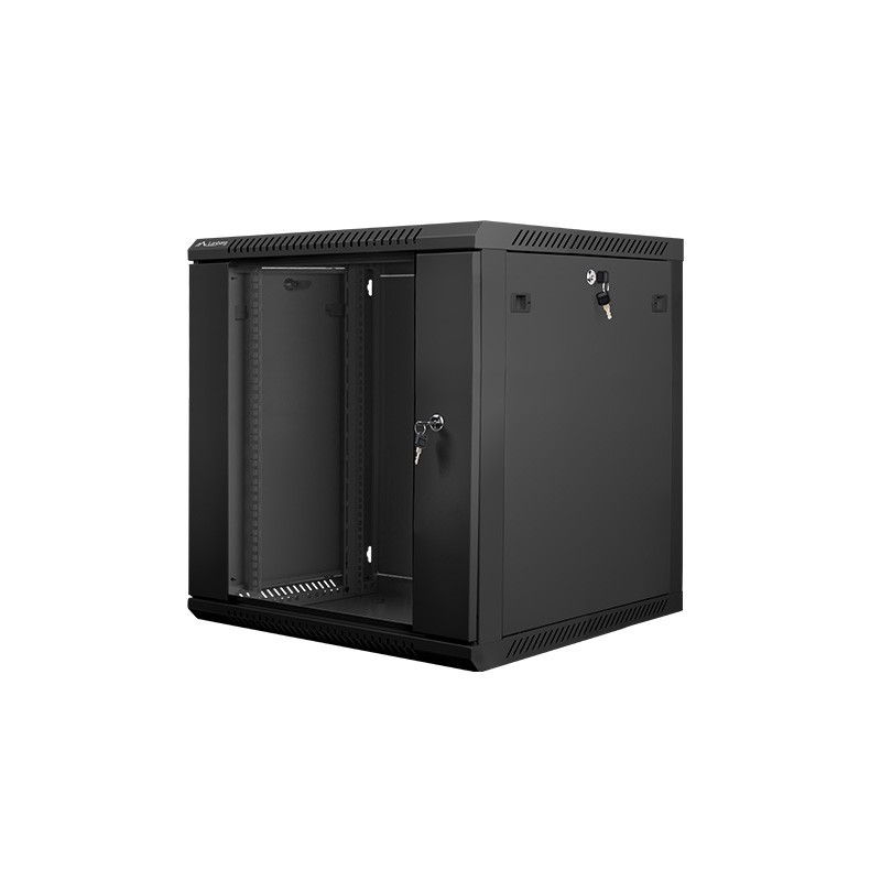 ARMARIO MURAL LANBERG WF01-6612-10B NEGRO - 19' 48.26CM - 12U - IP20 - 600X600X635MM - HASTA 60KG DE CARGA - ACCESORIOS MONTAJE